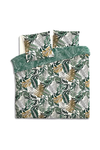 Parure de couette en coton 115 g/m² Tropik - Vert