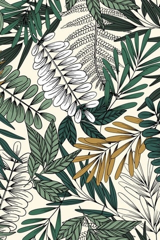 Parure de couette en coton 115 g/m² Tropik - Vert