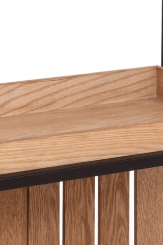 Wandelement met 4 Etages Bakos - Zwart en Naturel