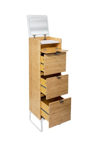 Bamboe Linnenkast - 130,5 x 33 x 33 cm - Naturel