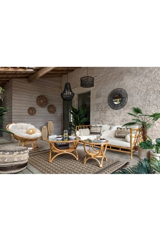 Grenenhouten Hanglamp Goya - Zwart