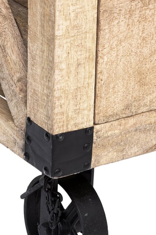 Mangohouten TV-meubel 1 Lade Silas - Naturel