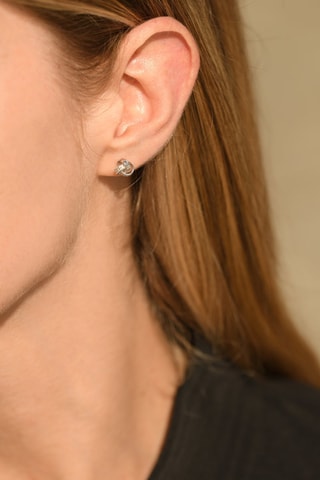 Puces Joli Nœud  Or blanc et diamants