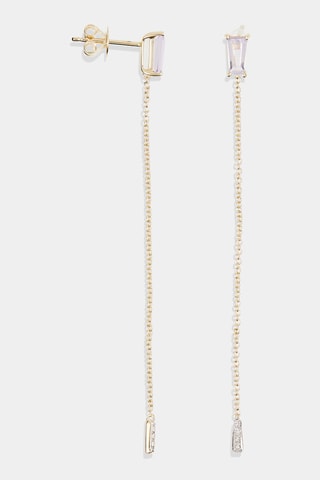 Boucles d'oreilles Stéphanie Or jaune, diamants et améthystes