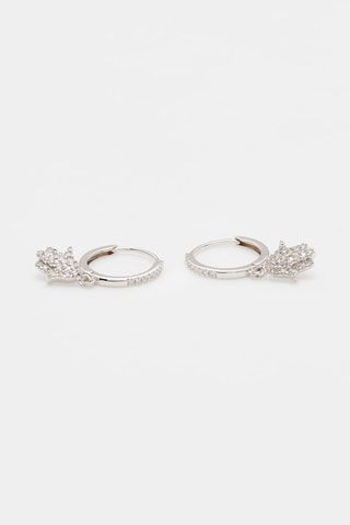 Boucles d'oreilles Charms Hand Or blanc et diamants