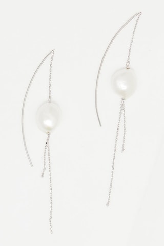 Boucles d'oreilles Or blanc et perles d'eau douce