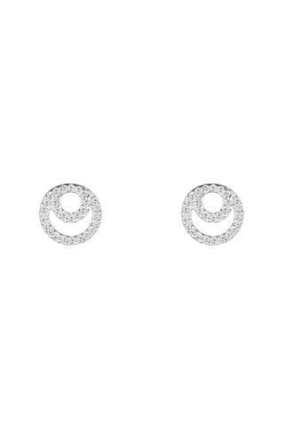 Boucles d'oreilles Jolis ronds ajourés Or blanc et diamants