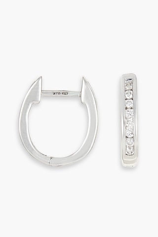 Creolen Dises Witgoud en Diamanten