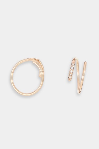 Boucles d'oreilles Joli tourbillon - Or rose et diamants