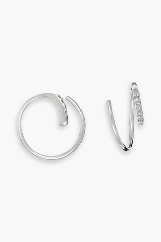 Boucles d'oreilles Joli tourbillon - Or blanc et diamants