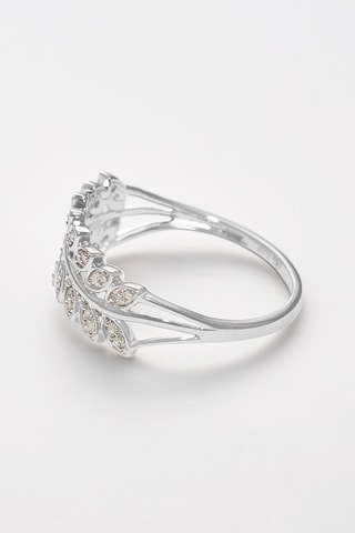 Bague Feuillage Lumineux Or blanc et diamants
