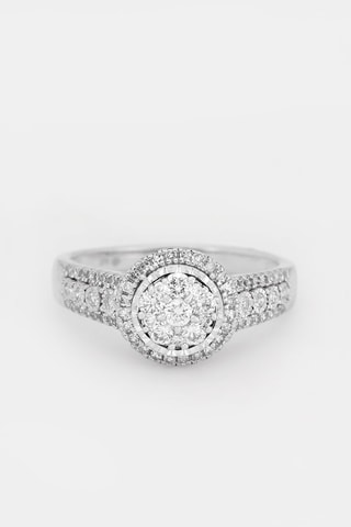 Bague - Or blanc et diamants 0,5 carat