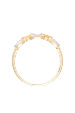 Bague Kalys Or jaune, diamants et citrines