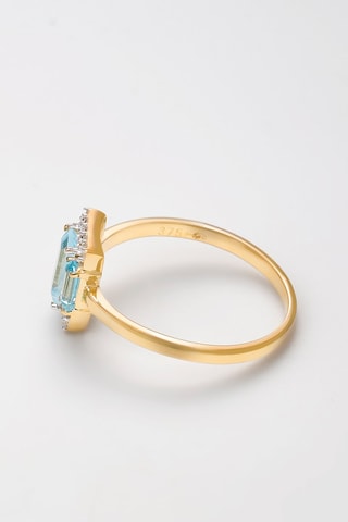 Bague Chiara Or jaune, diamants et topazes