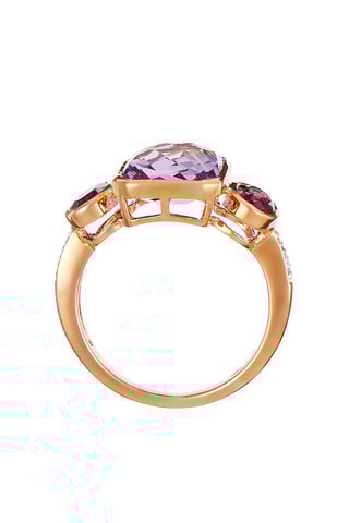 Bague Deep Violine - Or jaune, diamants, améthyste et rhodolites