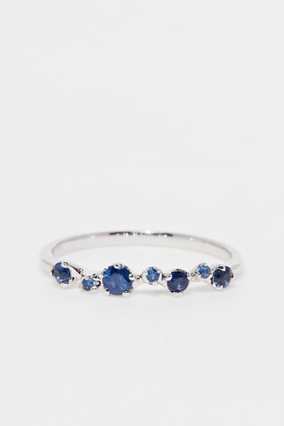 Bague Or blanc et saphirs