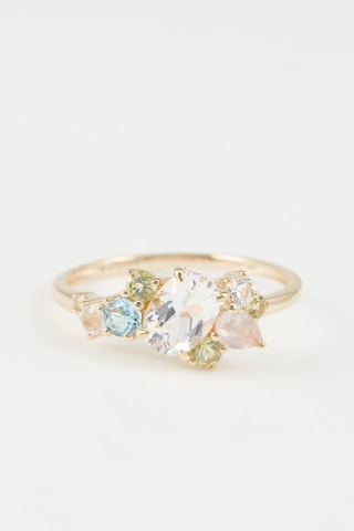 Bague Karina Or jaune, topazes et péridots