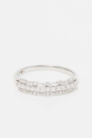 Bague Guipure 
Or blanc et diamants