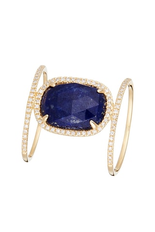 Bague Middle stone Or jaune, diamants et lapis-lazuli
