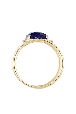 Bague Middle stone Or jaune, diamants et lapis-lazuli