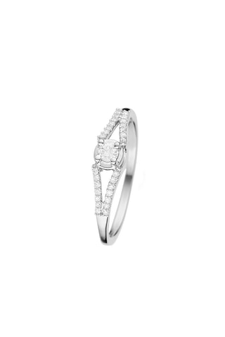 Bague Solitaire Magic Or blanc et diamants