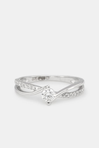 Bague Solitaire Punto Or blanc et diamants