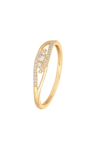 Bague Caresse Or jaune et diamants