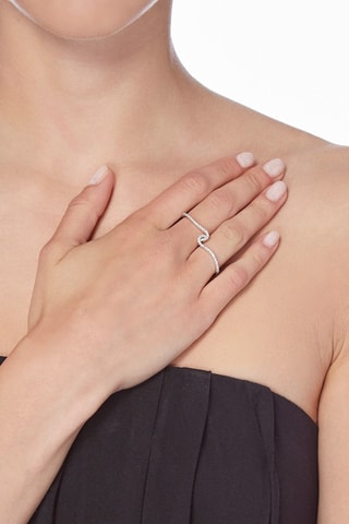 Bague Double Jeu Or blanc et diamants