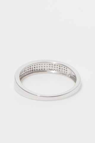 Bague Rang éblouissant 
Or blanc et diamants