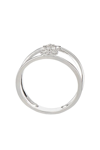 Bague Totem   Or blanc et diamants