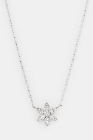 Collier Arizona - Or blanc et diamants 0,03 carat