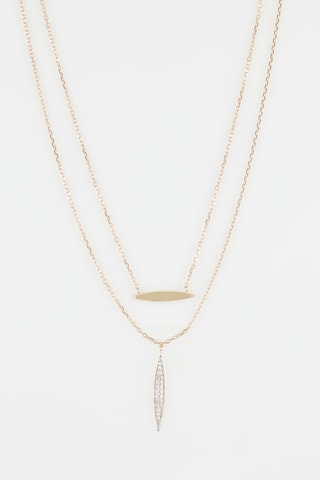 Collier double-rang Marcelia Or jaune et diamants