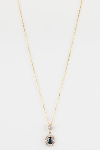 Pendentif Amerita Or jaune, saphir et topazes