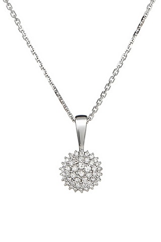 Pendentif Elégance Or blanc et diamants 