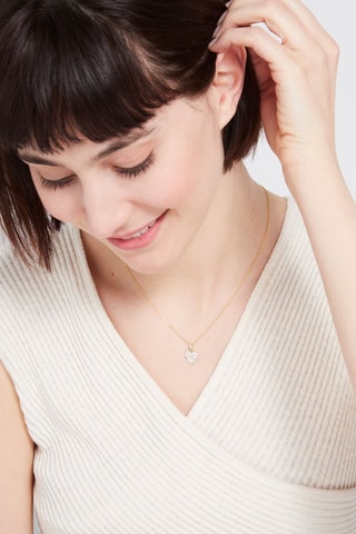 Pendentif - Or jaune, diamants et nacre