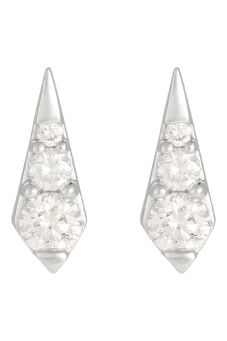 Boucles d'oreilles Yumi - Or blanc et diamants
