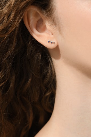 Puces Araceli - Or jaune, diamants et saphirs