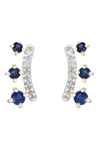 Puces Araceli - Or jaune, diamants et saphirs