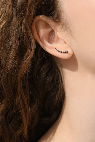 Boucles d’oreilles Maci - Or blanc et saphirs