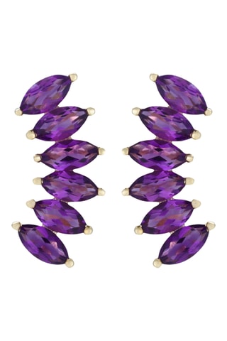 Puces Kori - Or jaune et améthystes