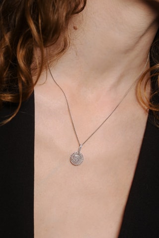 Pendentif Magnificent shine - Or blanc et diamants