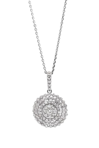 Pendentif Magnificent shine - Or blanc et diamants