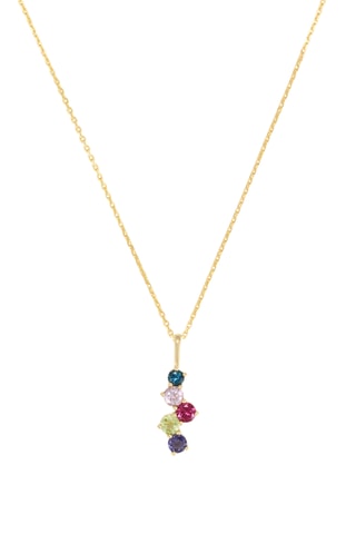 Pendentif Tamworth - Or jaune, topaze, améthyste, rhodolite, péridot et iolite