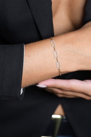 Gourmette Kerry - Or jaune et diamants