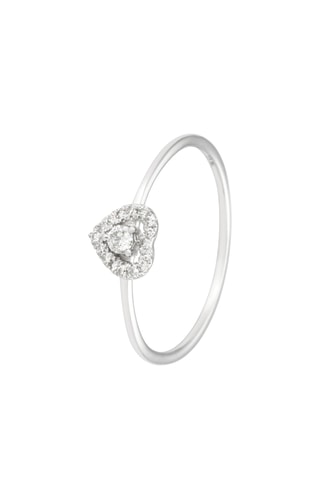 Bague Cœur Éternel - Or blanc et diamants