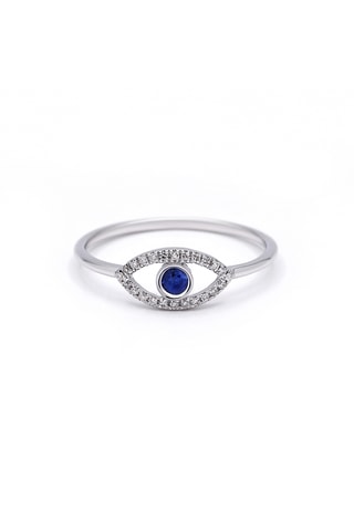 Bague Yeux de Saphir - Or blanc, diamants et saphir