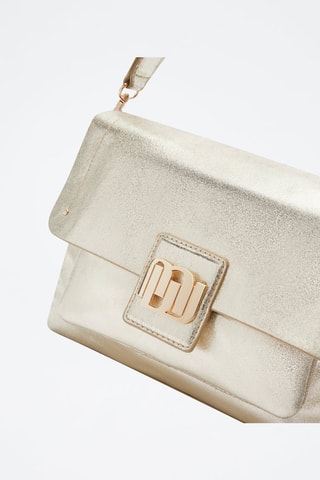 Leren Schoudertas Alicia - Goudkleurig