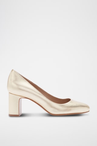 Kalfsleren Pumps Betti - Goudkleurig
