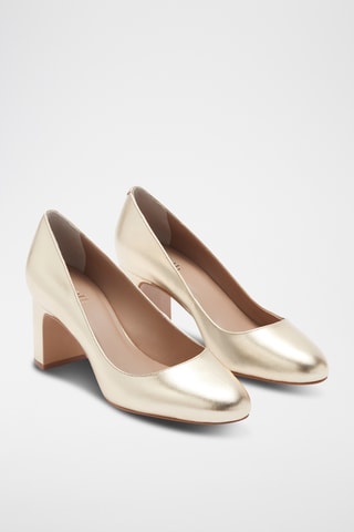 Kalfsleren Pumps Betti - Goudkleurig