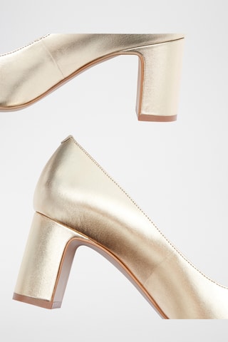 Kalfsleren Pumps Betti - Goudkleurig